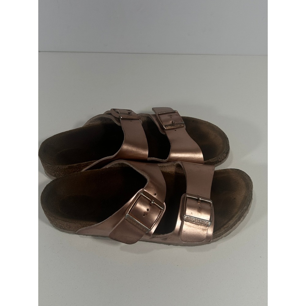 Birkenstock Arizona Metallic Copper Rose Gold Sandals Size 34 EU Womens 3 L3
